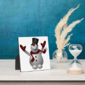 "MERRY CHRISTMAS" SNOWMAN FOTOPLATTE (InSitu)