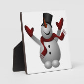 "MERRY CHRISTMAS" SNOWMAN FOTOPLATTE (Vorderseite)