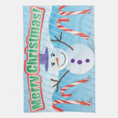 MERRY CHRISTMAS SNOWMAN GESCHIRRTUCH (Vertikal)
