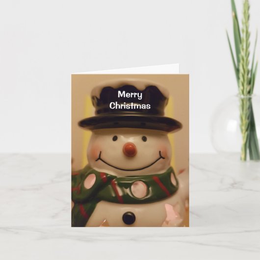 Merry Christmas - Snowman Karte (Vorderseite)