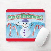 MERRY CHRISTMAS SNOWMAN MOUSEPAD (Mit Mouse)