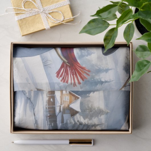 Merry Christmas Snowman Tissue Paper Seidenpapier (Geschenk)