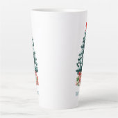 Merry Christmas Snowy Pine Tree Milchtasse (Vorderseite)