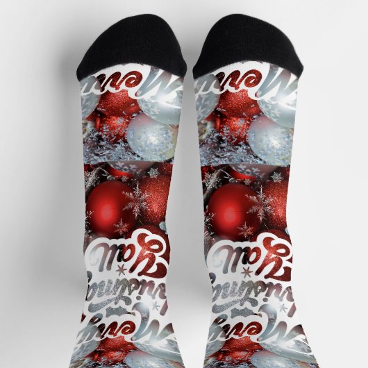 Merry Christmas Socken (Oben)
