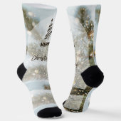 Merry Christmas Socken (Gewinkelt)