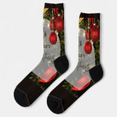 Merry Christmas Socken (Linkes Detail)