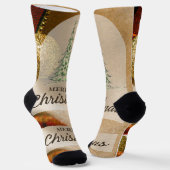 Merry Christmas Socken (Gewinkelt)