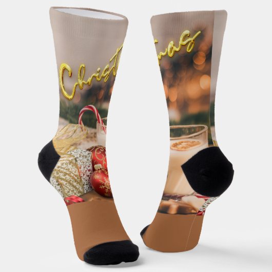 Merry Christmas Socken (Gewinkelt)