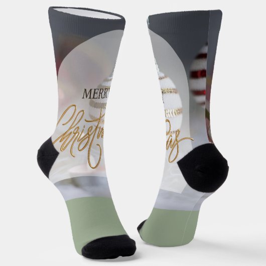 Merry Christmas Socken (Gewinkelt)