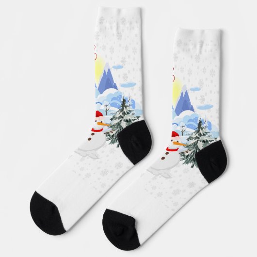 Merry Christmas Socken (Linkes Detail)