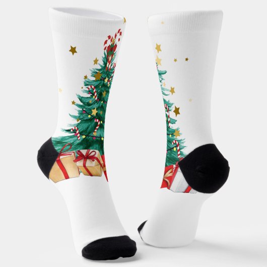 Merry Christmas Socken (Gewinkelt)