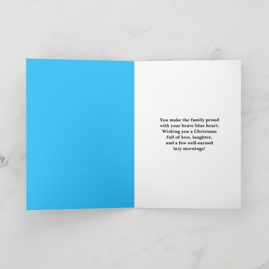 Merry Christmas Son Police Officer Santa Cop Car Karte (Innenseite)