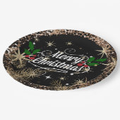 Merry Christmas, sparkle, glitter and shine, Pappteller (Schrägansicht)
