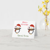 MERRY CHRISTMAS "SPECIAL TWINS" CARD KARTE (Gelbe Blume)