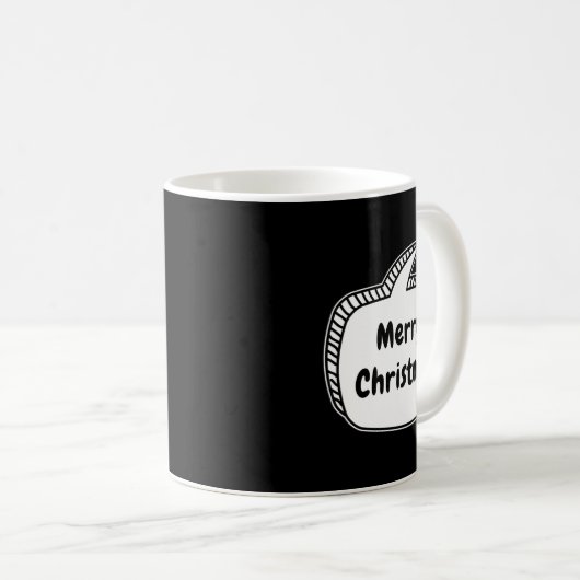 Merry Christmas Speech Bubble Kaffeetasse (VorderseiteRechts)