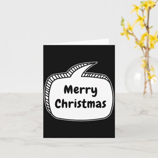Merry Christmas Speech Bubble Karte (Gelbe Blume)