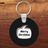 Merry Christmas Speech Bubble  Schlüsselanhänger (Vorderseite)