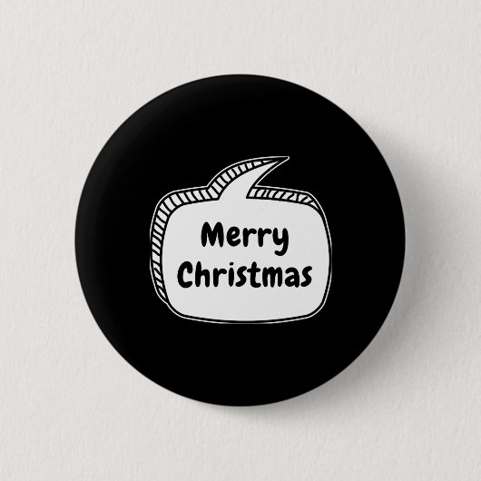 Merry Christmas Speech Bubble T Shirt  Button (Vorderseite)