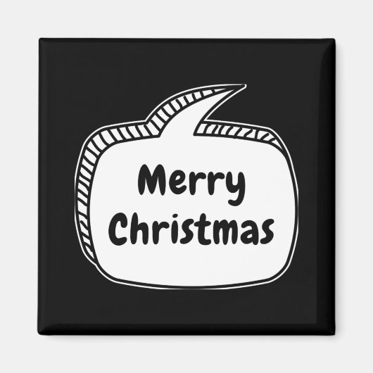 Merry Christmas Speech Bubble T Shirt  Magnet (Vorne)