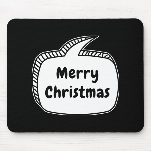 Merry Christmas Speech Bubble T Shirt  Mousepad (Vorne)