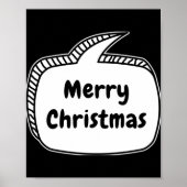 Merry Christmas Speech Bubble T Shirt  Poster (Vorne)