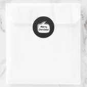 Merry Christmas Speech Bubble T Shirt  Runder Aufkleber (Tasche)