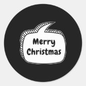 Merry Christmas Speech Bubble T Shirt  Runder Aufkleber (Vorderseite)