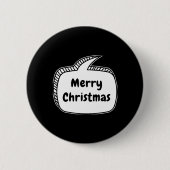Merry Christmas Speech Bubble Toddler T Shirt Button (Vorderseite)