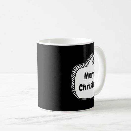 Merry Christmas Speech Bubble Toddler T Shirt  Kaffeetasse (VorderseiteRechts)