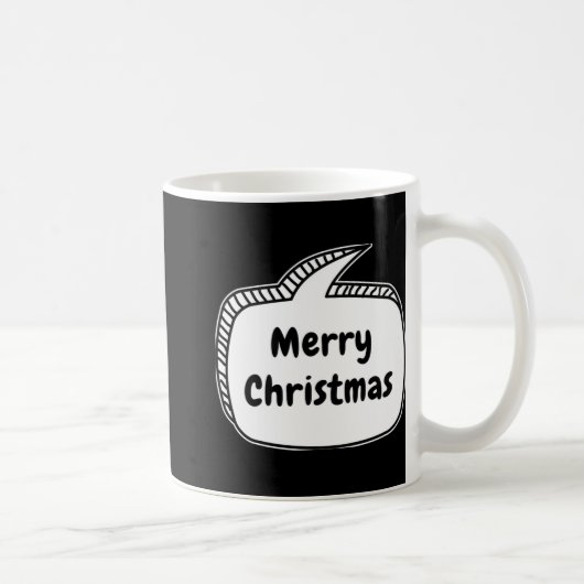 Merry Christmas Speech Bubble Toddler T Shirt  Kaffeetasse (Rechts)