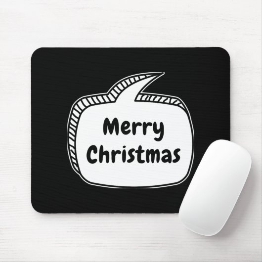 Merry Christmas Speech Bubble Toddler T Shirt Mousepad (Mit Mouse)