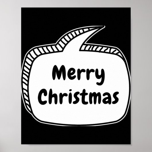 Merry Christmas Speech Bubble Toddler T Shirt  Poster (Vorne)