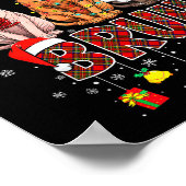 Merry Christmas Sphynx Cat Santa Reindeer Bruh Fun Poster (Ecke)