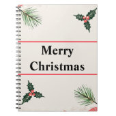 Merry Christmas Spiral Foto Notebook 80 Seiten Notizblock (Vorderseite)