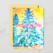 MERRY CHRISTMAS SPRUCE LIGHT1 POSTCARD POSTKARTE (Vorne/Hinten)