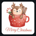 MERRY CHRISTMAS Square Sticker<br><div class="desc">Genießen Sie den Urlaubssgeist mit unserem Weihnachtsaufkleber! Der charmante Aufkleber zeigt das Wesen der Weihnachtszeit mit klassischen saisonalen Symbolen und lebhaften Farben. Der quadratische Aufkleber eignet sich hervorragend für die Dekoration von Geschenken, Karten, Umschlägen oder persönlichen Gegenständen und fügt Ihren Kreationen eine festliche Touch hinzu. Mit diesem vielseitigen Aufkleber lassen...</div>