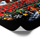 Merry Christmas Squatchmas Funny Bigfoot Snowboard Poster (Ecke)