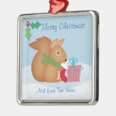 Merry Christmas Squirrel Ceramic Ornament Aus Metall (Links)
