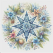 MERRY CHRISTMAS STAR AUFKLEBER (Vorderseite)