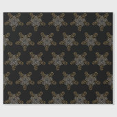 Merry Christmas Star Calligraphy Small Motif Geschenkpapier (Flach)