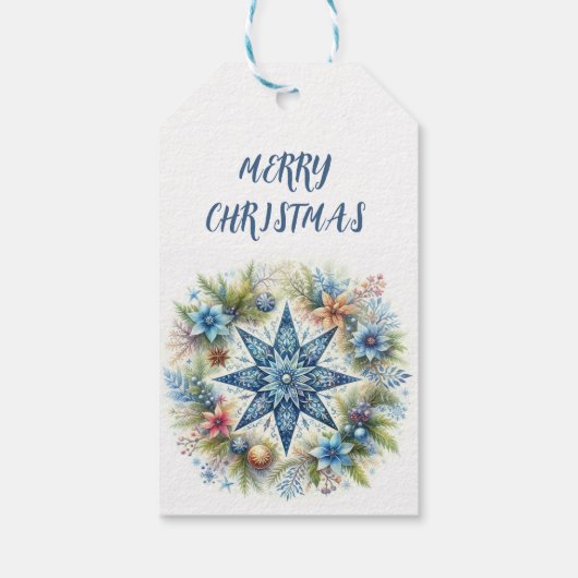 MERRY CHRISTMAS STAR GESCHENKANHÄNGER (Rückseite)