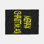 Merry Christmas Starry Night Font Girls Boys Fleecedecke (Vorderseite (Horizontal))