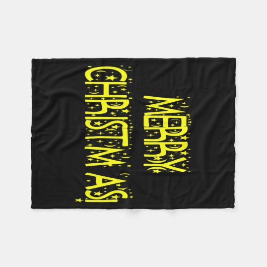 Merry Christmas Starry Night Font Girls Boys  Fleecedecke (Vorderseite (Horizontal))