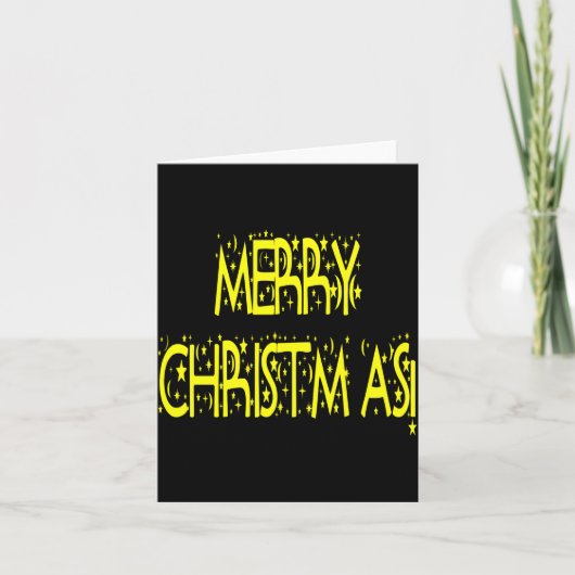 Merry Christmas Starry Night Font Girls Boys Karte (Vorderseite)