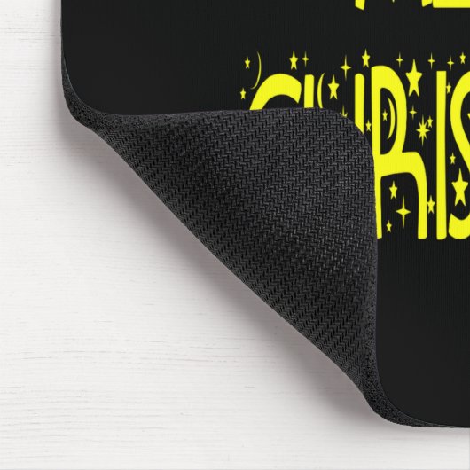 Merry Christmas Starry Night Font Girls Boys Mousepad (Ecke)