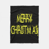 Merry Christmas Starry Night Font Girls Boys T Shi Fleecedecke (Vorderseite)