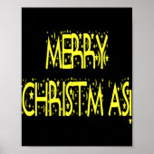 Merry Christmas Starry Night Font Girls Boys T Shi Poster (Vorne)