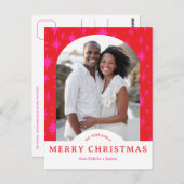 MERRY CHRISTMAS Stars Holiday CUSTOM Arch PHOTO Postkarte (Vorne/Hinten)
