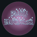 MERRY CHRISTMAS STARS von SHARON SHARPE Runder Aufkleber<br><div class="desc">MERRY CHRISTMAS STARS & VRDS VON SHARON SHARPE</div>