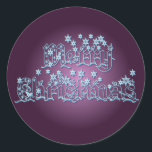 MERRY CHRISTMAS STARS von SHARON SHARPE Runder Aufkleber<br><div class="desc">MERRY CHRISTMAS STARS & VRDS VON SHARON SHARPE</div>